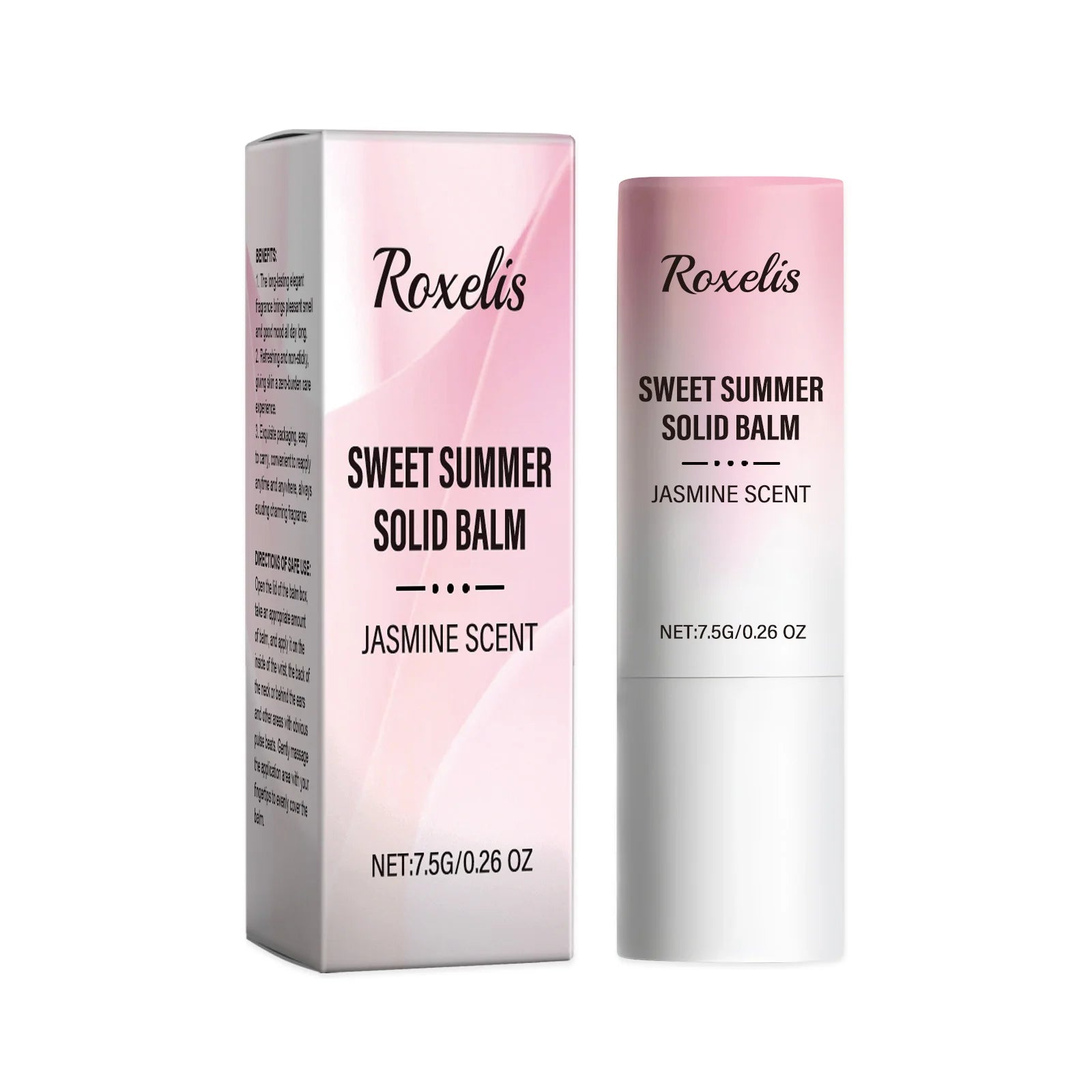 Roxelis 7.5g Elegant Fresh Solid Perfume Balm Sweet Summer Long Lasting Scent Exude Charming Couple Gifts Perfume Fragrance Balm