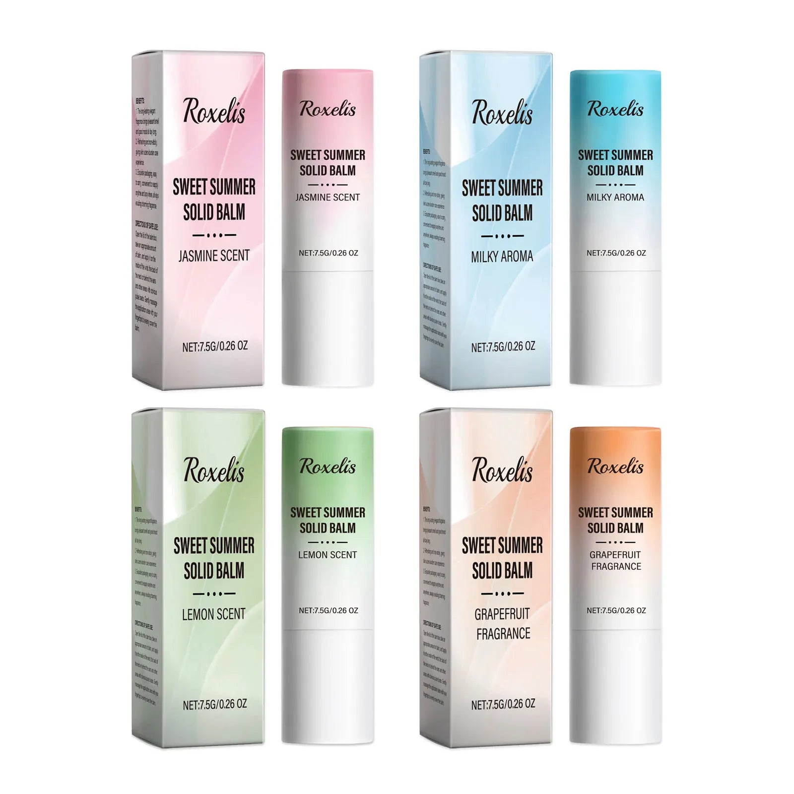 Roxelis 7.5g Elegant Fresh Solid Perfume Balm Sweet Summer Long Lasting Scent Exude Charming Couple Gifts Perfume Fragrance Balm