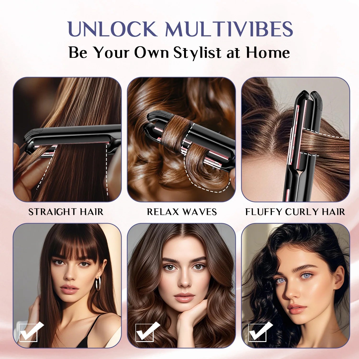 Professional Hair Straightener with Air Suspended Ceramic Plates