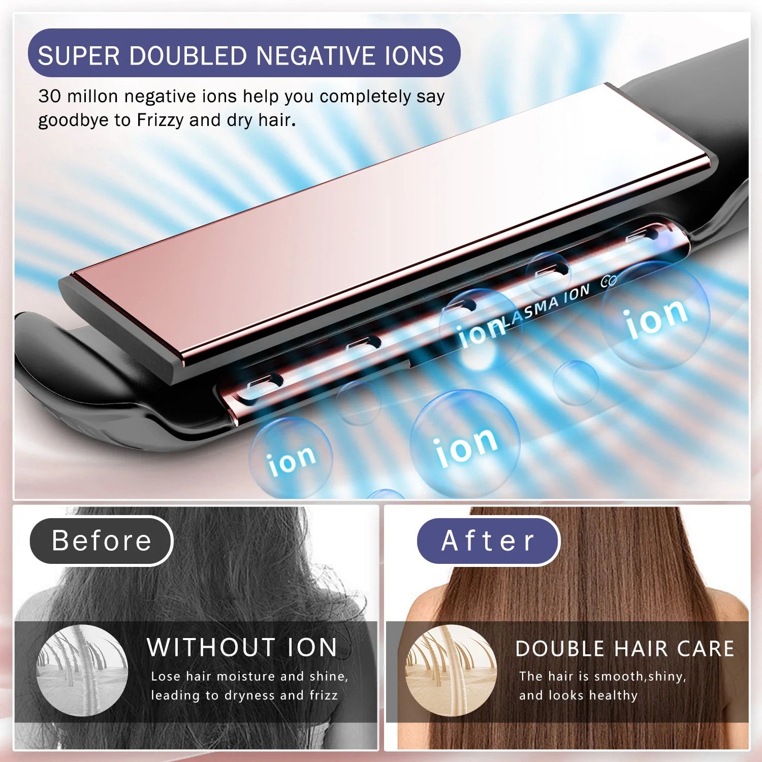 Professional Hair Straightener with Air Suspended Ceramic Plates