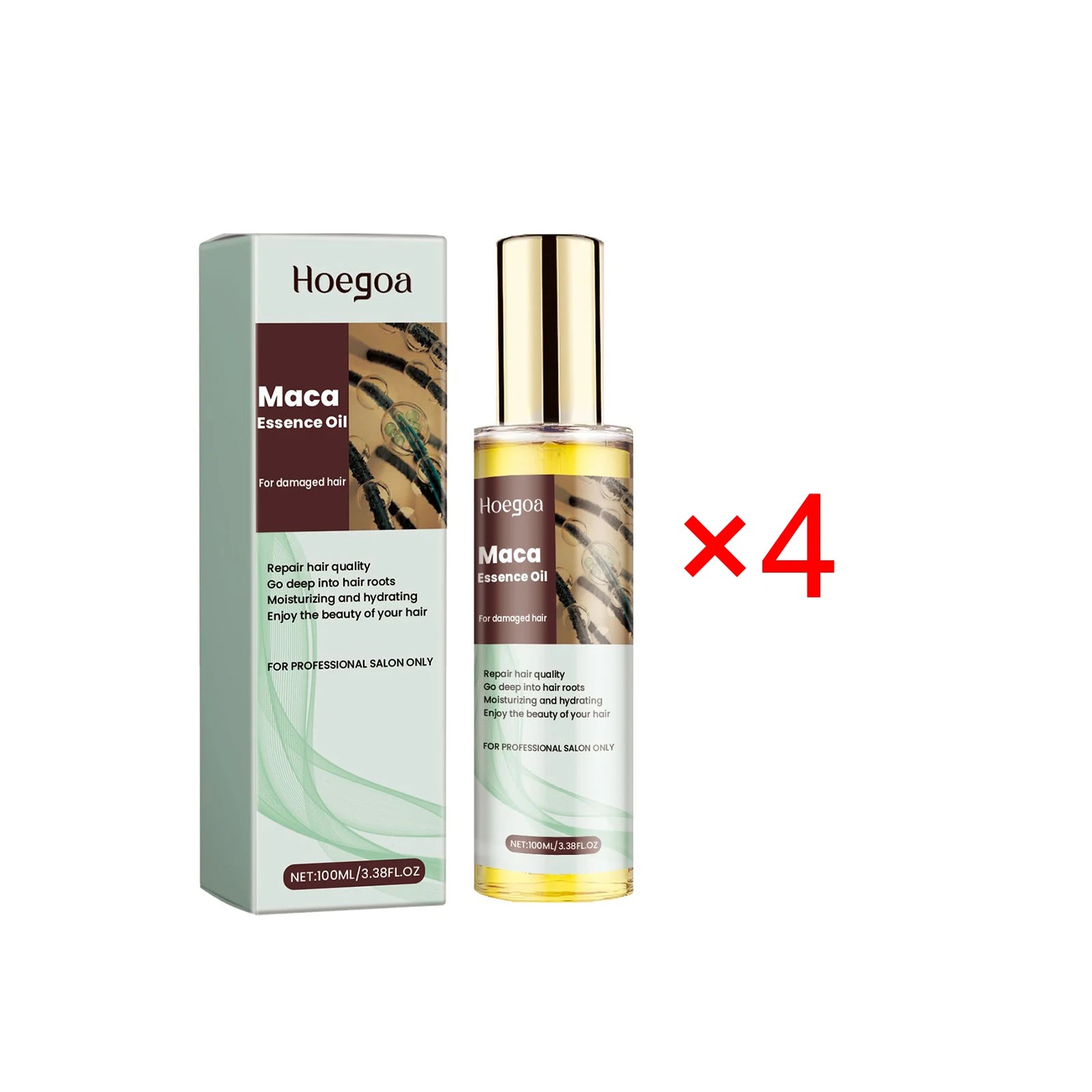 HOEGOA Maca Essence Oil Deeply Nourish Repair Damaged Hair Smoother and Healthier Improve Hair Texture Rejuvenate Hair Oil