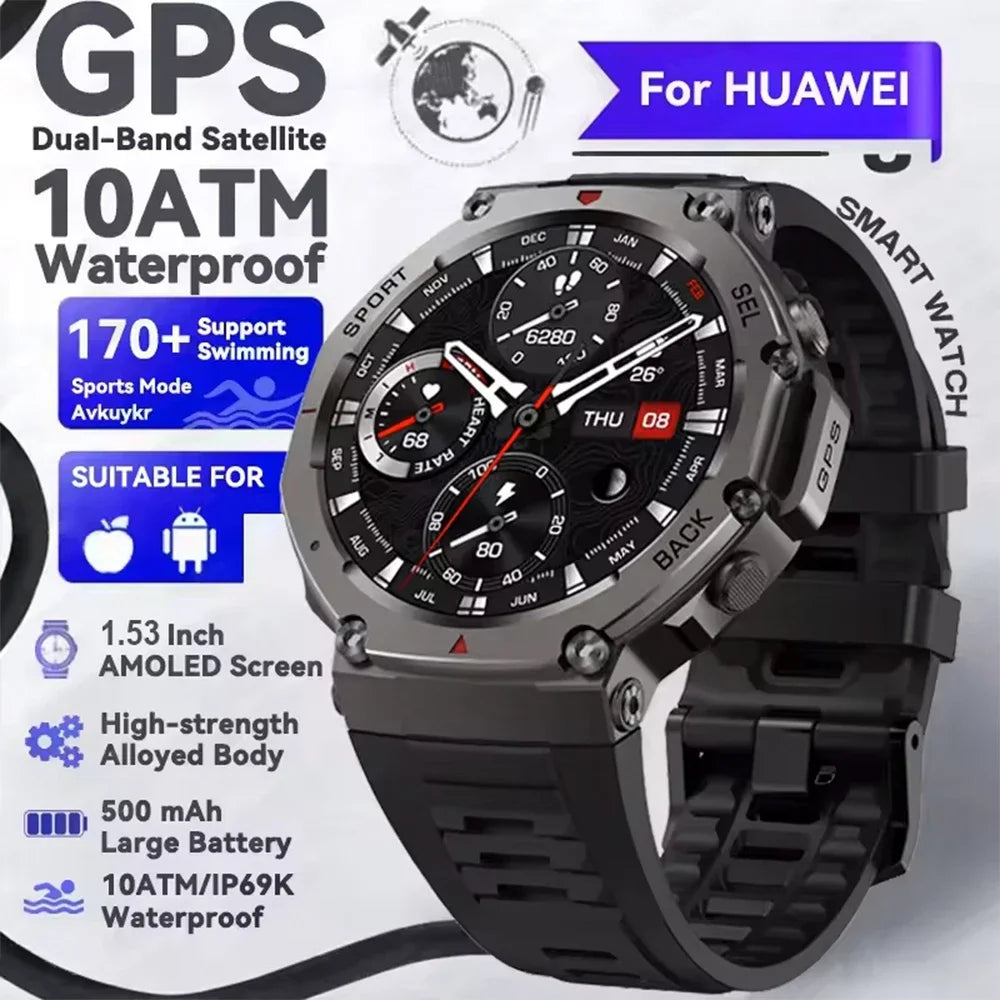 2025 New For HUAWEI Original 5ATM Ultra GPS Smart Watch Mens Rugged Smartwatch Military Electronic Waterproof Digital Bracelet