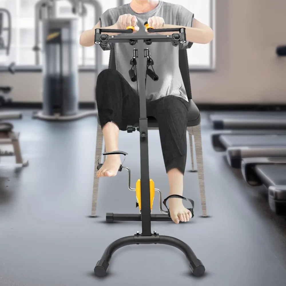 Foldable Pedal Exerciser Bike for Seniors for Total Body Home Folding Adjustable Rehab Fitness Equipment for Elderly