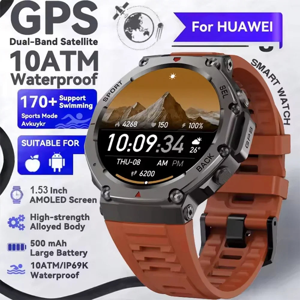 2025 New For HUAWEI Original 5ATM Ultra GPS Smart Watch Mens Rugged Smartwatch Military Electronic Waterproof Digital Bracelet