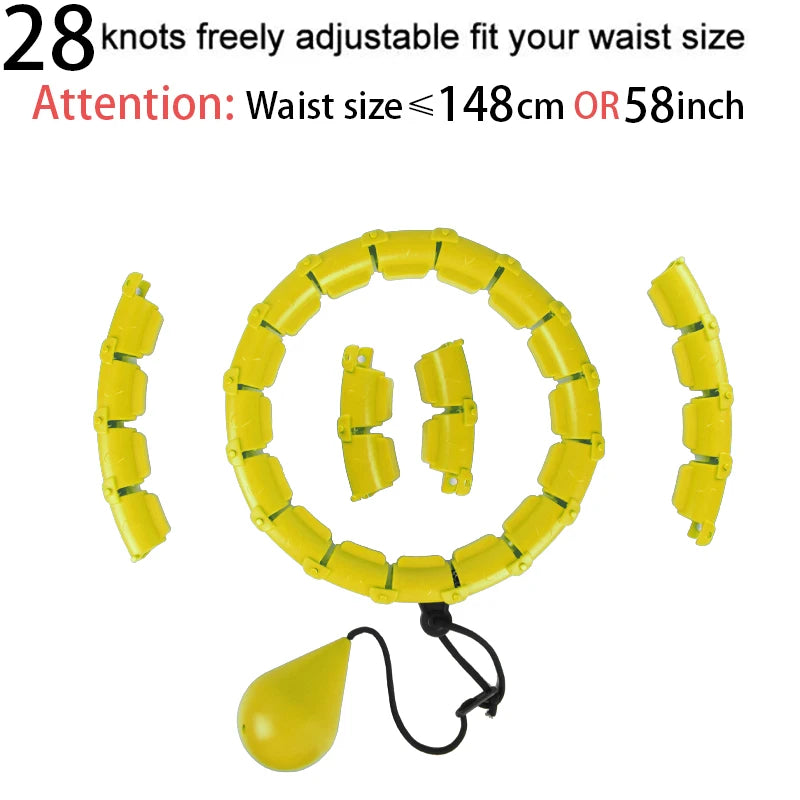Smart sport hoop Weighted Exercise Hoops for Adults Easy Detachable Design with Adjustable Weight, Fitness Gym Equipment for Hom