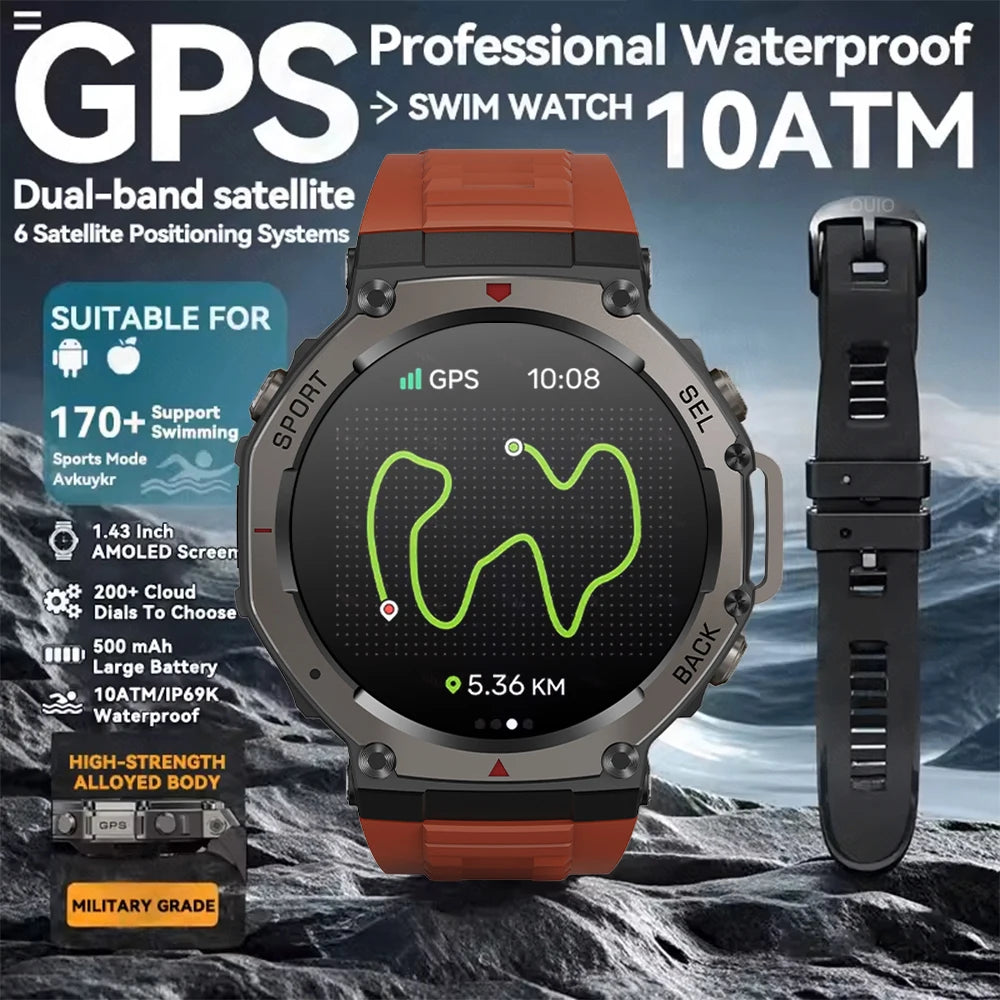2025 New For HUAWEI Original 5ATM Ultra GPS Smart Watch Mens Rugged Smartwatch Military Electronic Waterproof Digital Bracelet
