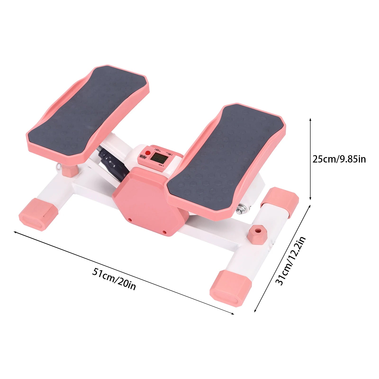 Mini Stepper with Resistance Bands, Cardio Fitness Full Body Workout Stair Stepper Machine, Steppers for Exercise at Home