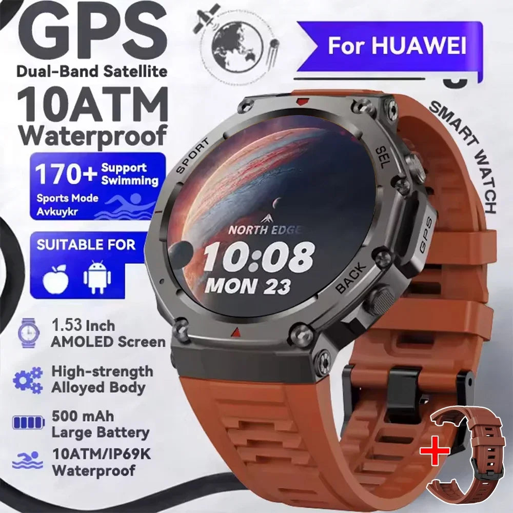 2025 New For HUAWEI Original 5ATM Ultra GPS Smart Watch Mens Rugged Smartwatch Military Electronic Waterproof Digital Bracelet