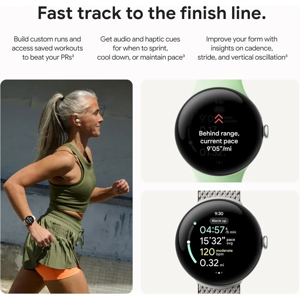 Pixel Watch Latest Model - Android Smartwatch, Heart Rate Tracking, Fitbit Advanced Running, 24-Hour Battery Wi-Fi