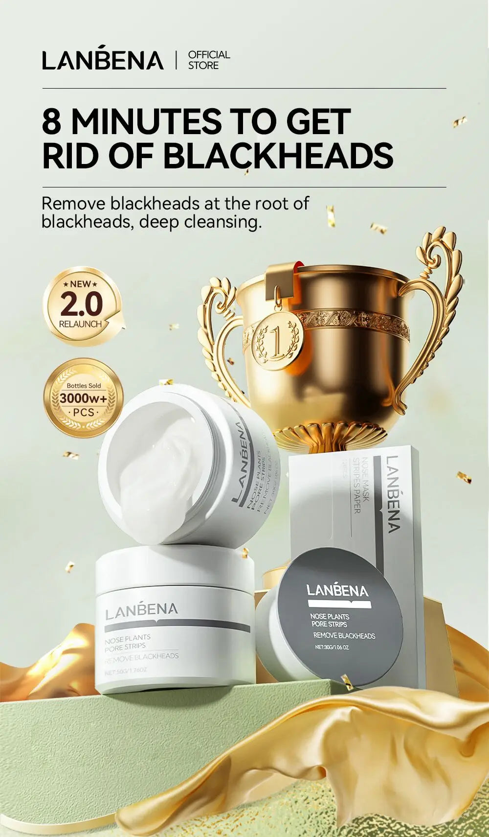 LANBENA Blackhead Remover Mask – Deep Pore Cleanser
