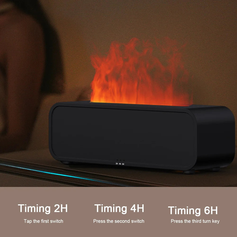 Smart Remote Control Colorful Flame Aromatherapy Diffuser with Timer Ultra Quiet Design for Home and Office