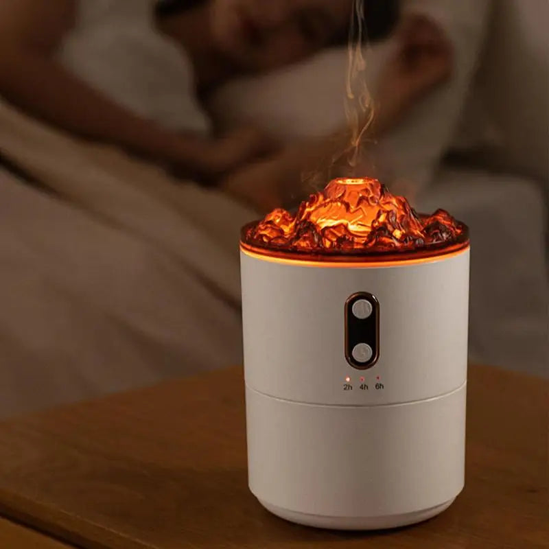 Aromatherapy Humidifier Ultrasonic Humidifier With Flame Effect Home Fragrance Fire Flame Humidifier For Living Room Study Room