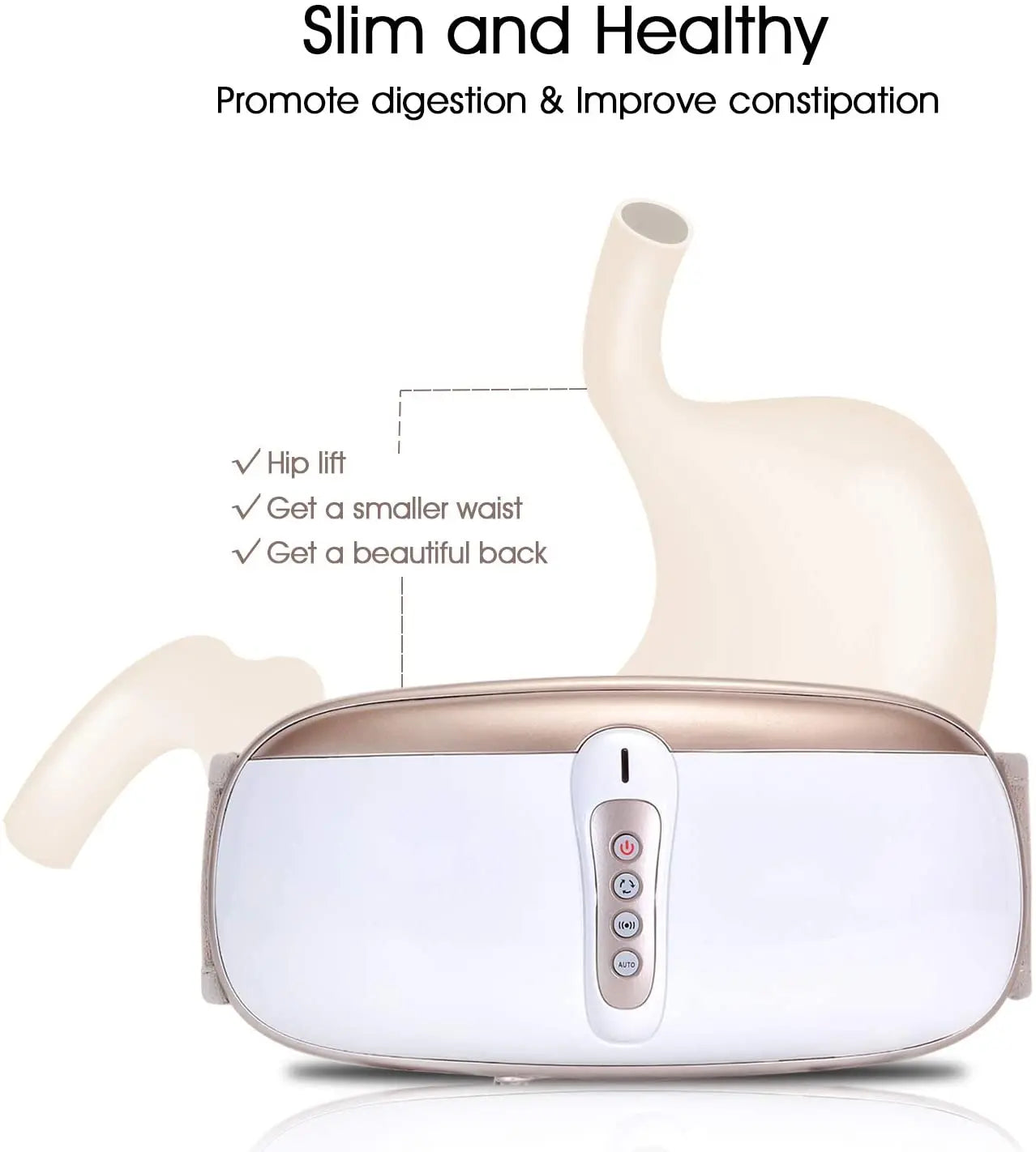 Slimming Belt Weight Loss Massage Machine for Women Abdomen Waist Adjustable Vibration 4Modes Belly Fat Burner Promote Digestion