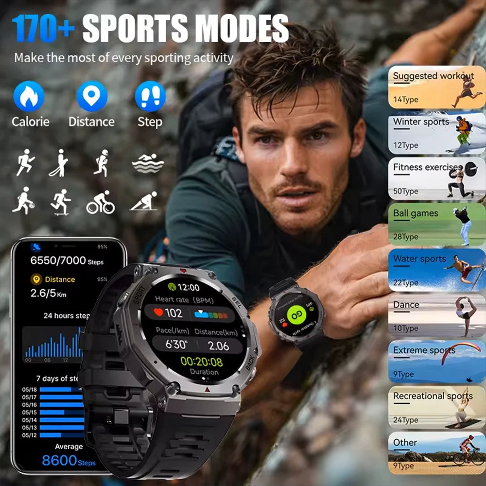 2025 New For HUAWEI Original 5ATM Ultra GPS Smart Watch Mens Rugged Smartwatch Military Electronic Waterproof Digital Bracelet