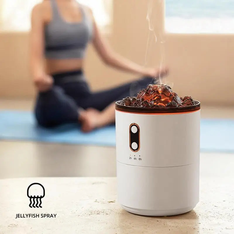 Aromatherapy Humidifier Ultrasonic Humidifier With Flame Effect Home Fragrance Fire Flame Humidifier For Living Room Study Room