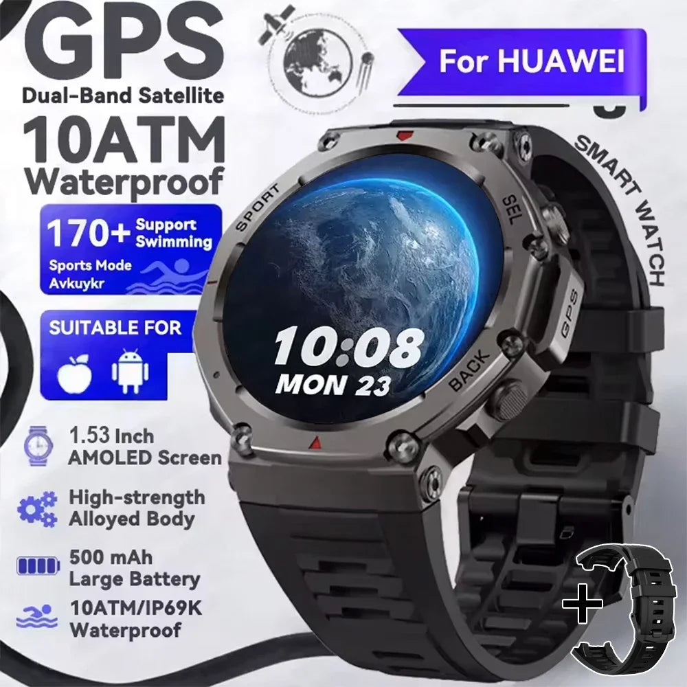 2025 New For HUAWEI Original 5ATM Ultra GPS Smart Watch Mens Rugged Smartwatch Military Electronic Waterproof Digital Bracelet
